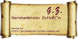 Gerstenbrein Zoltán névjegykártya